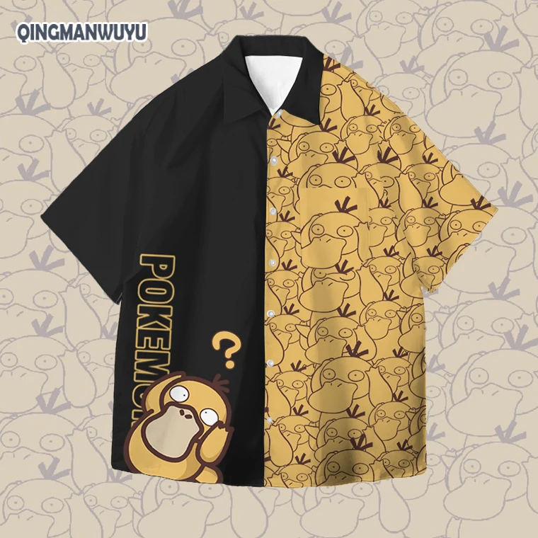 

Casual ort Sve irt Men Women Summer Couple Match All-Match Breathable Moisture-ng Cartoon Print Polyester Blend