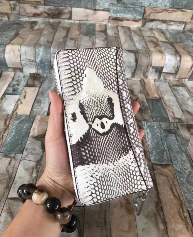 King Cobra King Universal Handbag - Sleek Snake Head Design Long Style Zippered Wallet Large Capacity for Men And Women