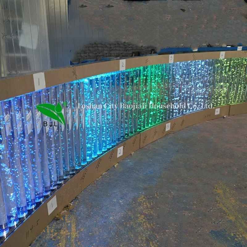 

Project Show Customized Indoor Decoration Led Color Changing Acrylic Water Bubble Lamp Wall