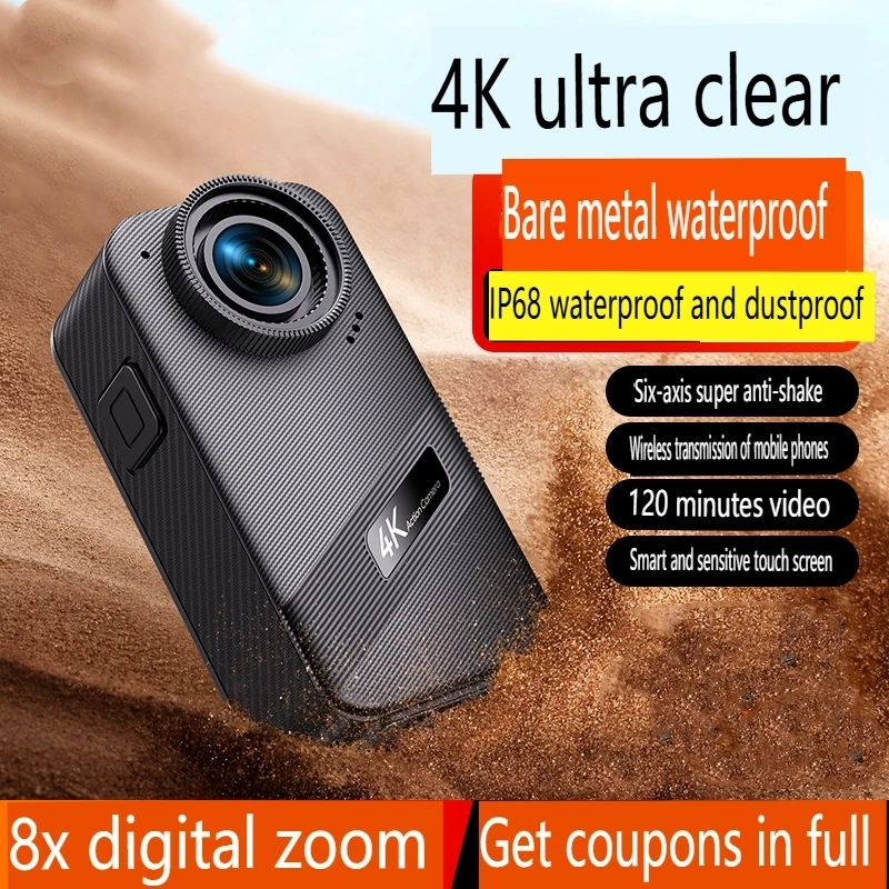 New 360 Panoramic Waterproof 20M Thumb Action Camera Chest Motorcycle Dash Cam Riding Camera