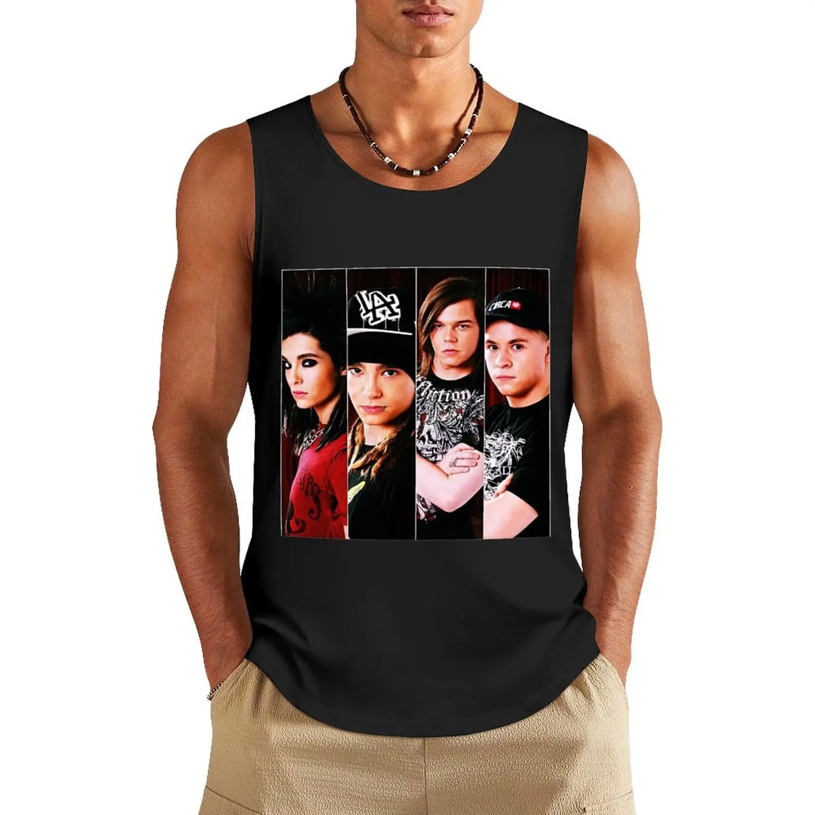 

Tokio Hotel team Tank Top mens gym clothes gym clothing sleeveless man shirts Sleeveless men