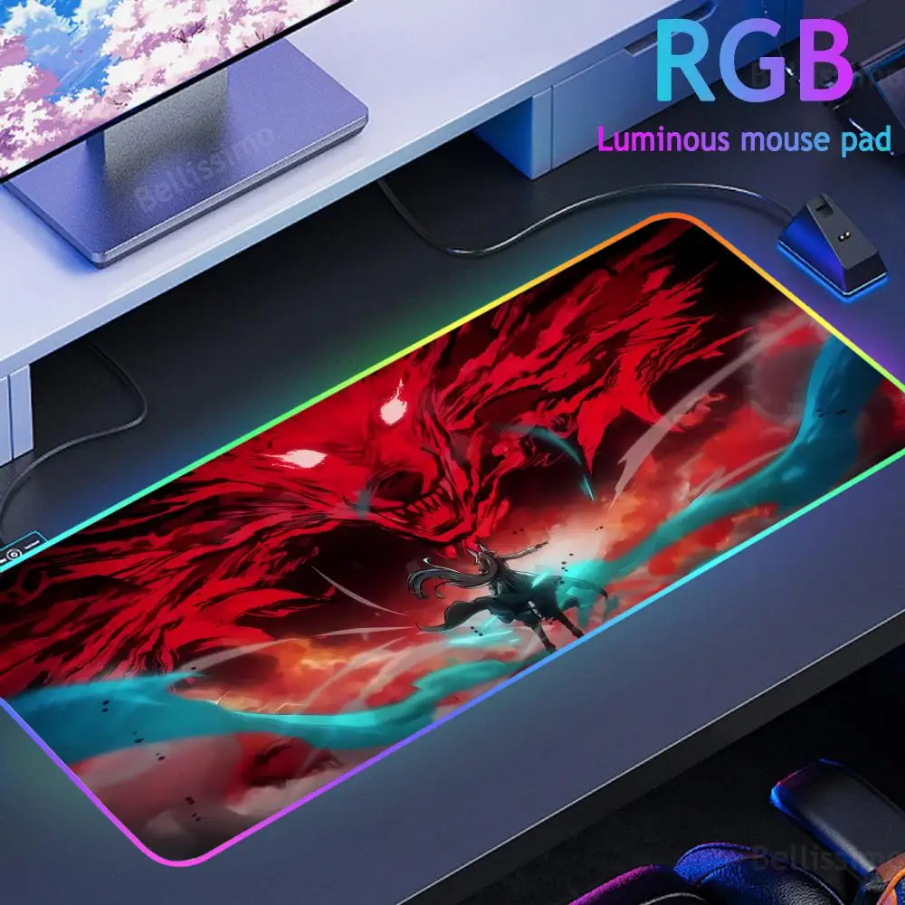 Feixiao Teclado Gamer Mouse Pad Gabinete Pc RGB Boyfriend Gift Mouse Computer Desk Mat Pc Gamer Accessorios Luminous Desk Mat Ba