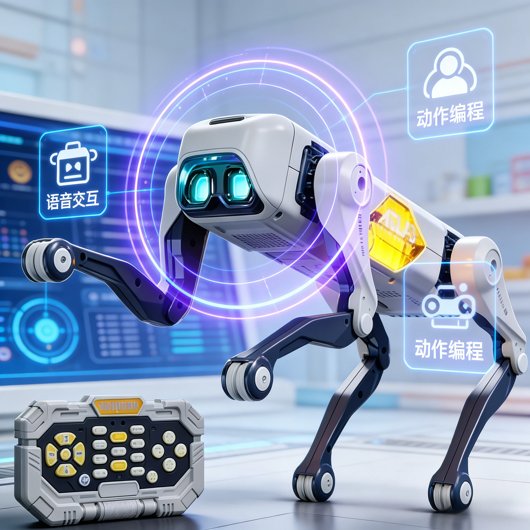 🧠   Cane Robot AI per l'Educazione Scientifica dei Bambini |   Cane Meccanico Giocattolo con Controllo Vocale Intelligente per Bambini