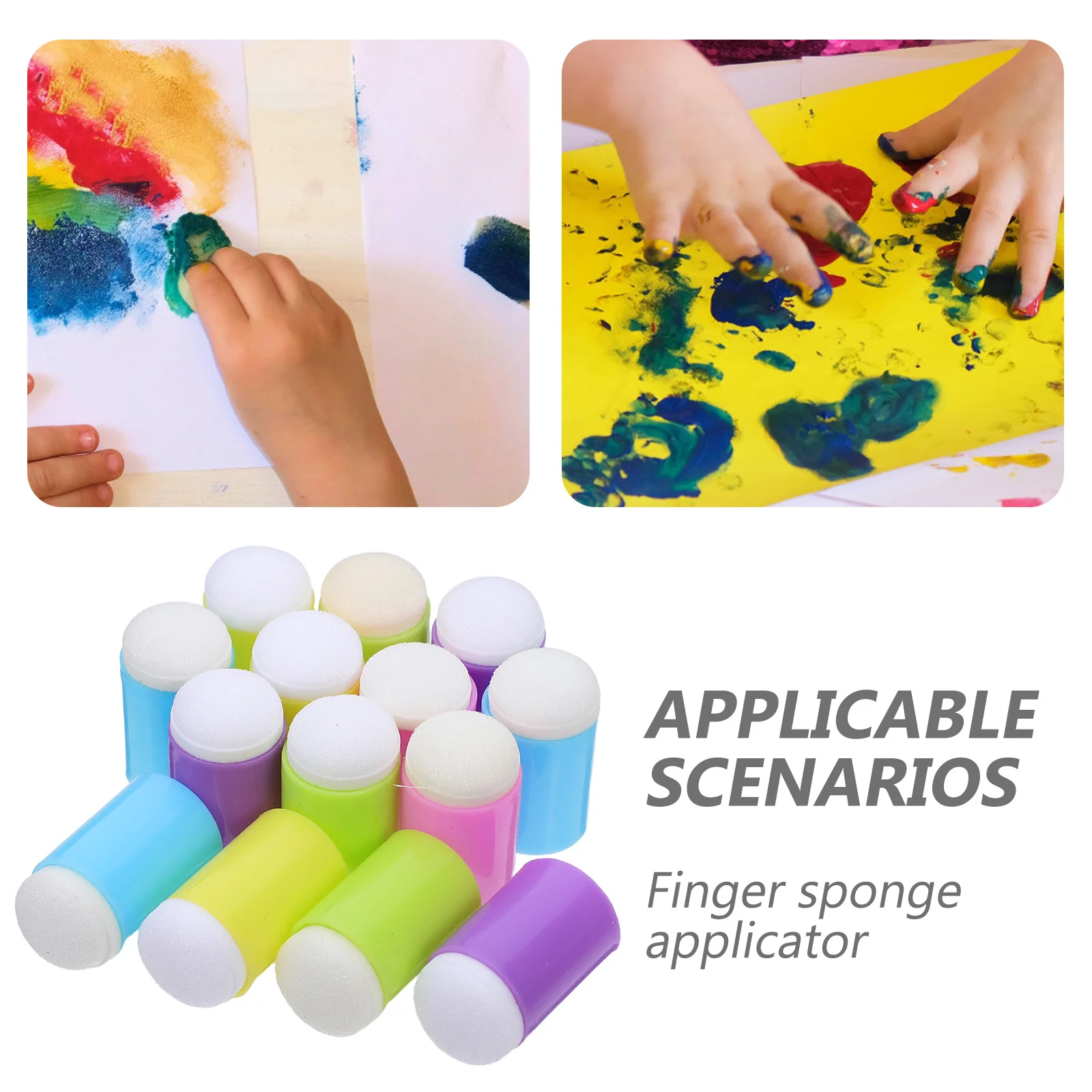 مجموعة إسفنجية مكونة من 25 قطعة، أداة توزيع إسفنجية فنية دقيقة سريعة الجفاف لمشاريع رسم الوجه والجسم مع محمولة #3