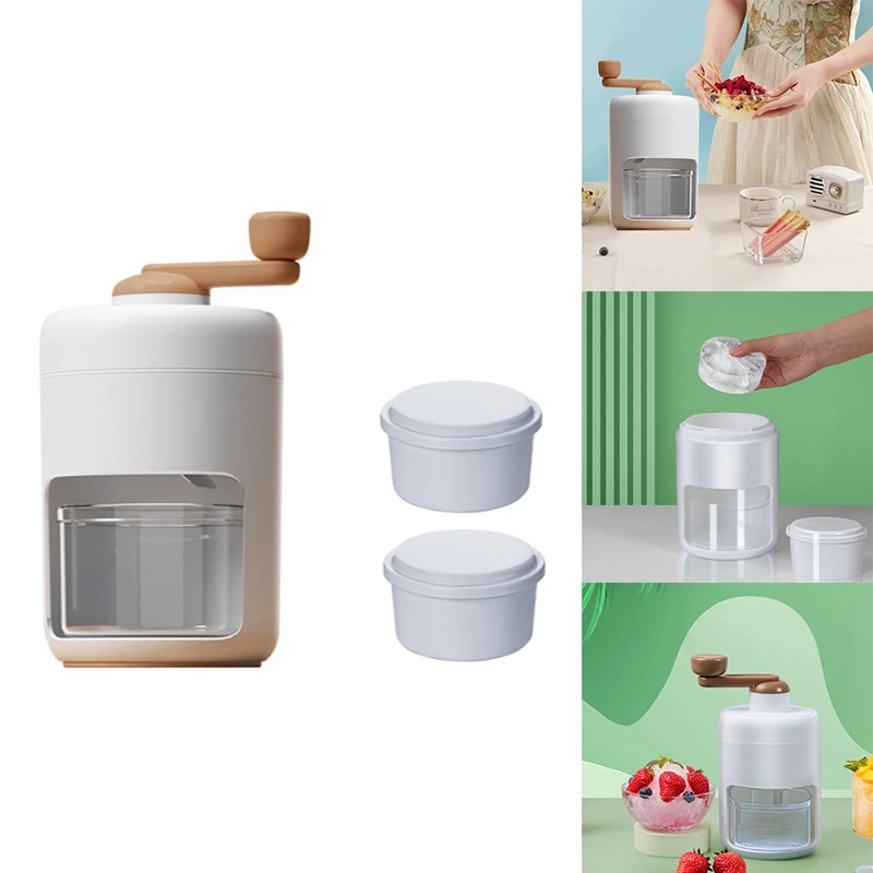 

Manual Ice Crusher Smoothies Ice Breaker With Ice Box Mold Shaved Ice Machine For Kitchen Gadgets Ice Blender