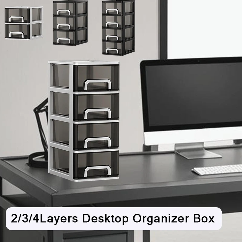 

1PC 2/3/4Layers Desktop Organizer Drawer Desk Organizer Cosmetic Stationery Sundry Organizer /장품 정리함/usb Drive Storage Box