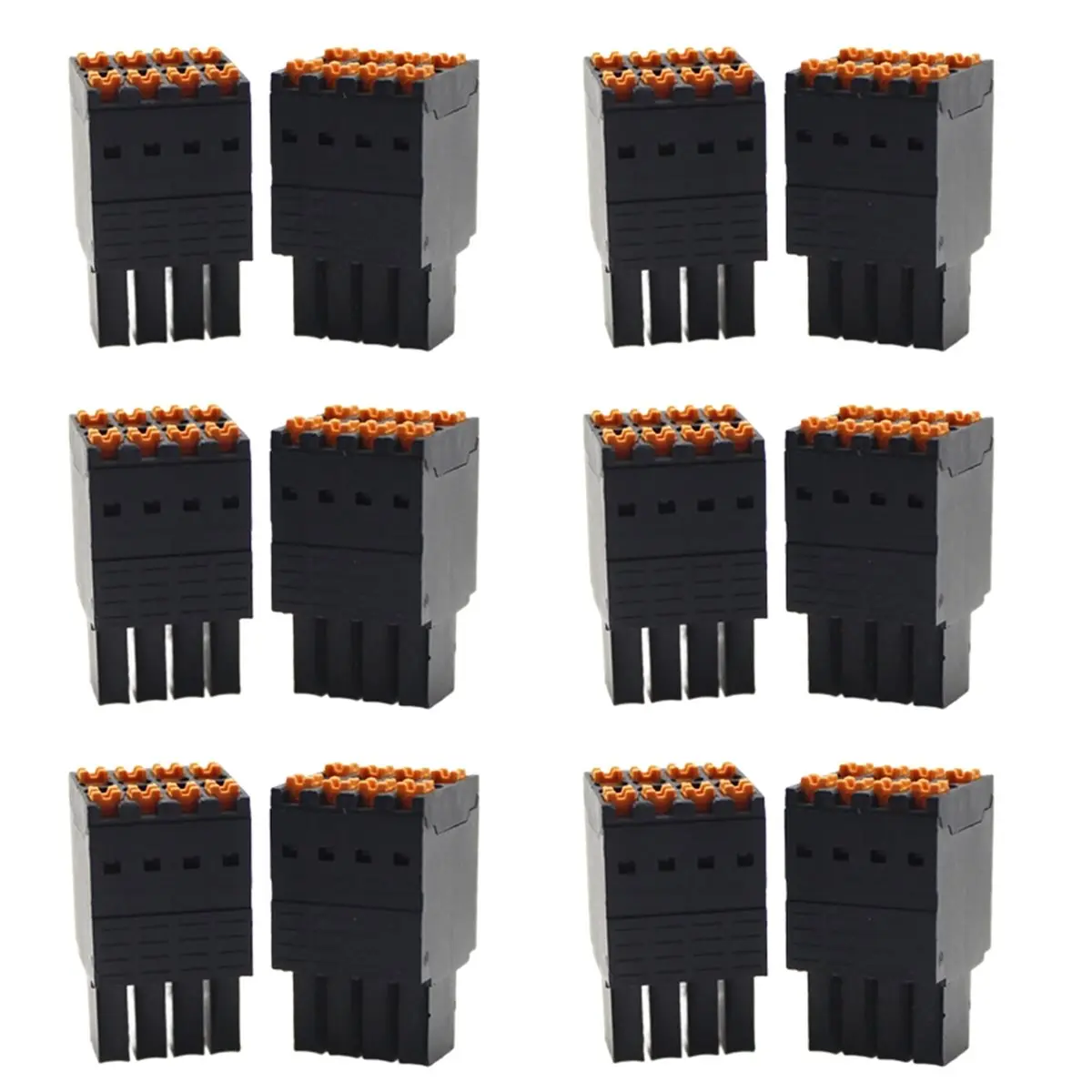 Promotion 12pcs B2CF GRID INSTRUMENTATION 8PIN 15EDGKNHB 3.5MM FEMALE DEGSON DOUBLE LAYER CONNECTOR PLUG-in TERMINAL BLOCK