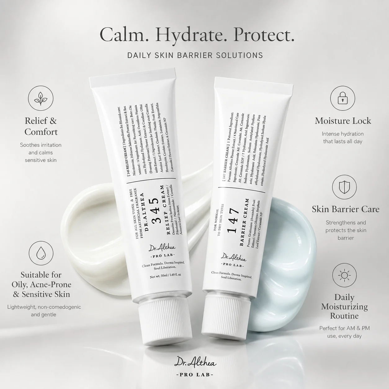 147 Antioxidant Cream 345 Facial Moisturizer Hydrating Barrier Care Soothing Blemish Rough Skin Daily Beauty Care Product