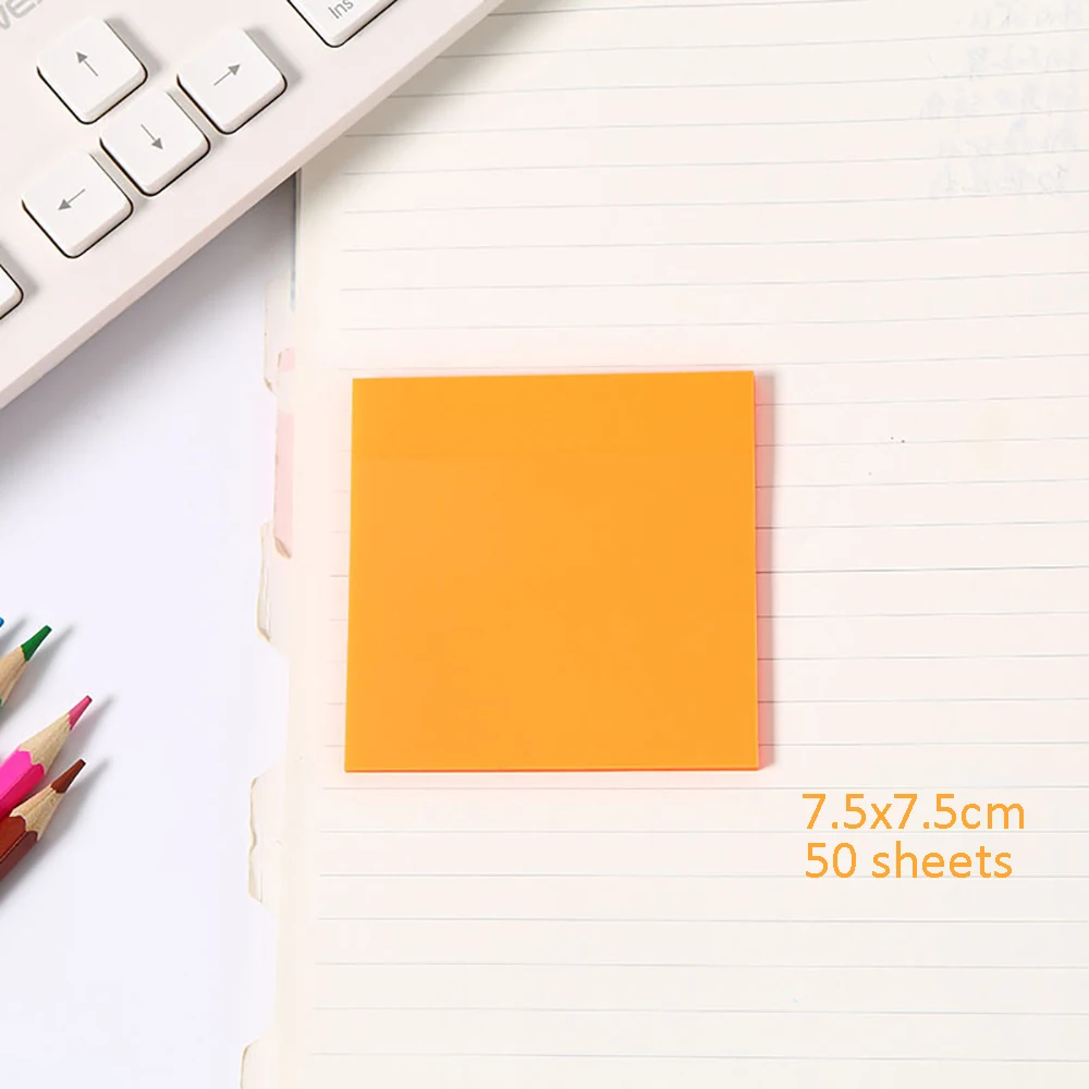 Colorful Transparent Sticky Notes Sticky Note Pads Clear Self-Stick Notes Self-Adhesive Memo For Office School Planner Supplies