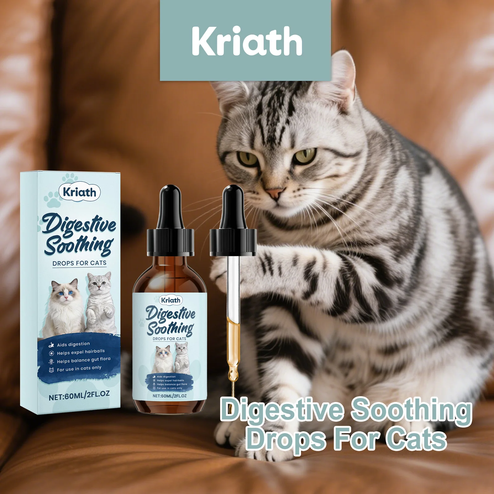 Cat Digestive Soothing Drops Reduce Frequent Urination Boost Nutrient Absorption For Sensitive Stomach Cat Digestive Care Liquid