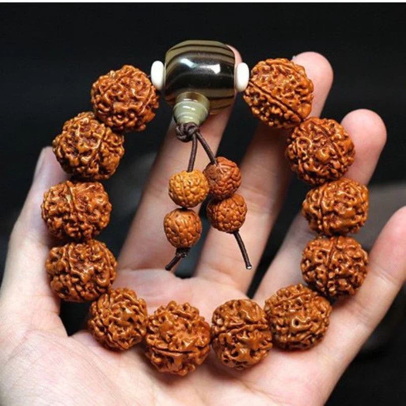 

Natural Nepal Jingang Bodhi Bracelet Original Seed Popcorn Five Faces Beads Amusement Article Bracelet Prayer Beads Bracelet