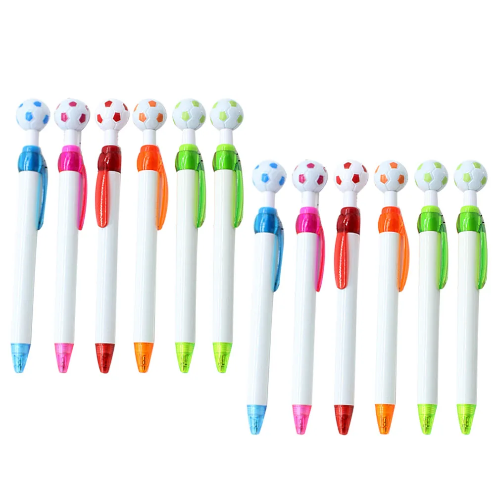 

12pcs Football Ballpoint Pen Novelty Soccer Pens Toy Shape Abs Cute Plastic Decorations Aesthetic
