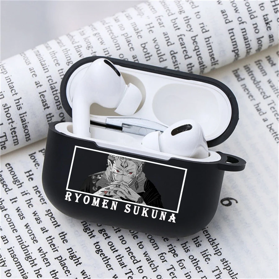 Anime Jujutsu Kaisen Earphone Case for Apple Airpods 1 2 3 Pro Cover Fushiguro Megumi Gojo Satoru Ryomen Protective Soft Cases