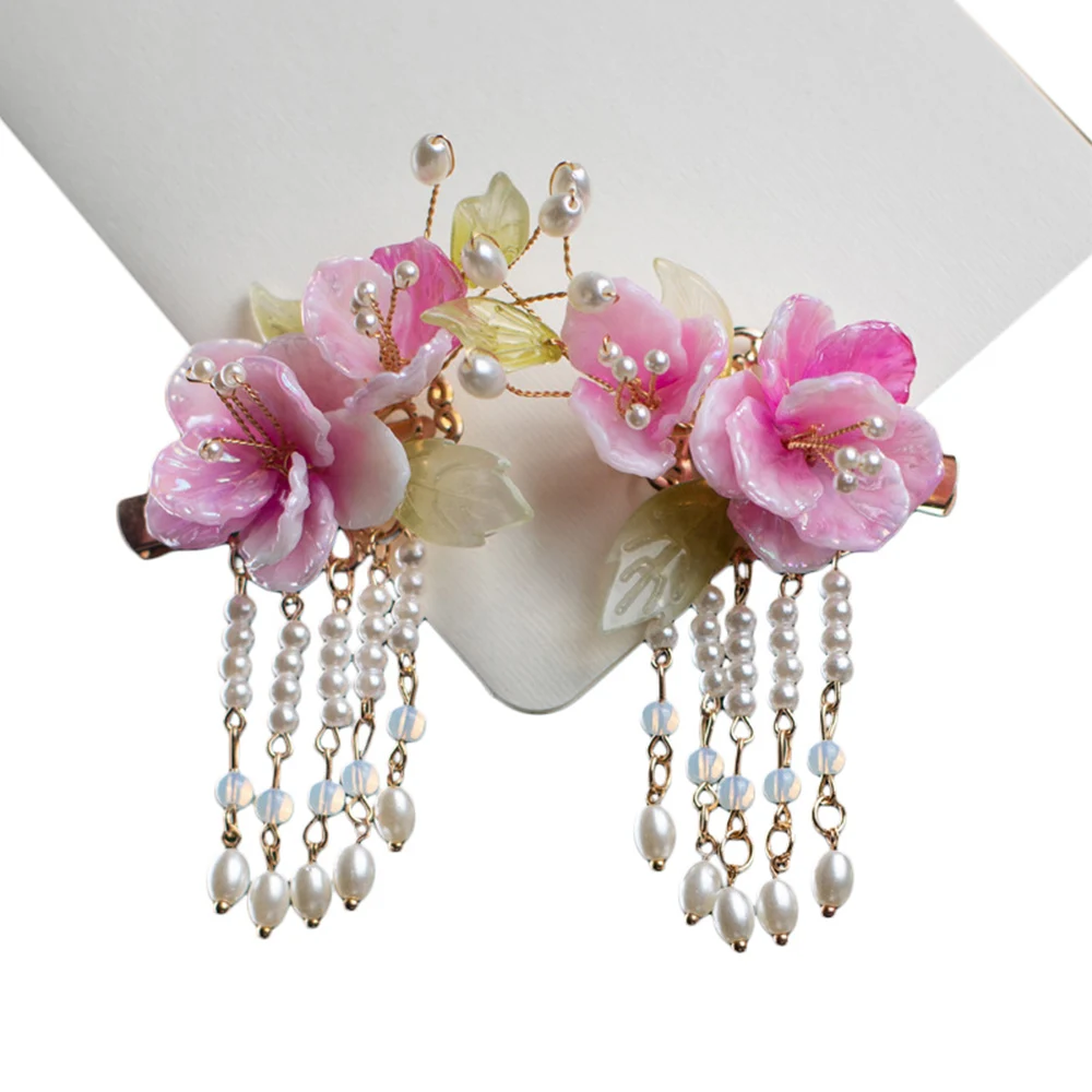 Girl's Hair Styling Pins Nonslip Flower Headwear with Retro Hypoallergenic Alloy for Cheongsam Chinese Clothes Dress HSJ88