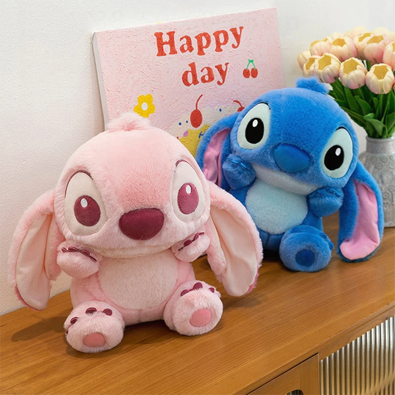 

Disney Kawaii Stitch Plush Toy From Sakura Story Series Pink Stitch Stuffed Doll Cute Filled Animal for Kids Birthday Xmas Gift