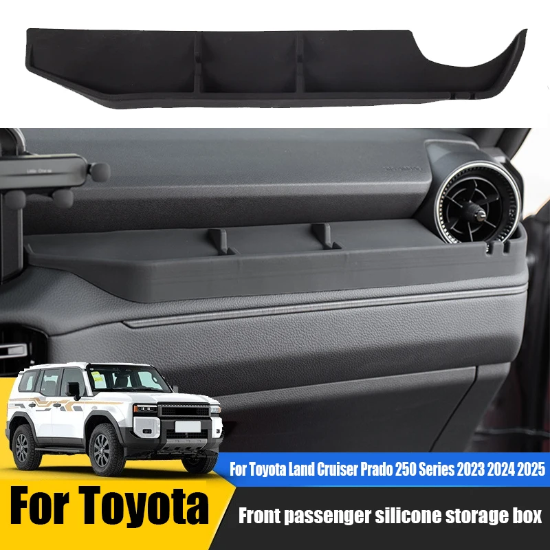 

For Toyota Land Cruiser Prado 250 Series 2024 2025 Instrument panel storage box silicone material interior supplies