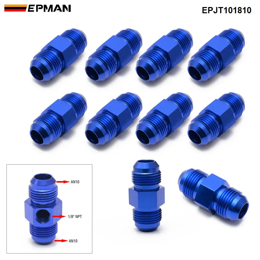 EPMAN 10PCS Aluminum Fuel Pressure Take Off 1/8