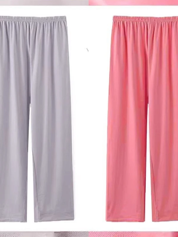 Pantaloni Sp in seta di cotone da donna Pantaloni larghi a gamba larga Pantaloni da casa casual Estate sottile Versatile Traspirante Comodo Sle coreano