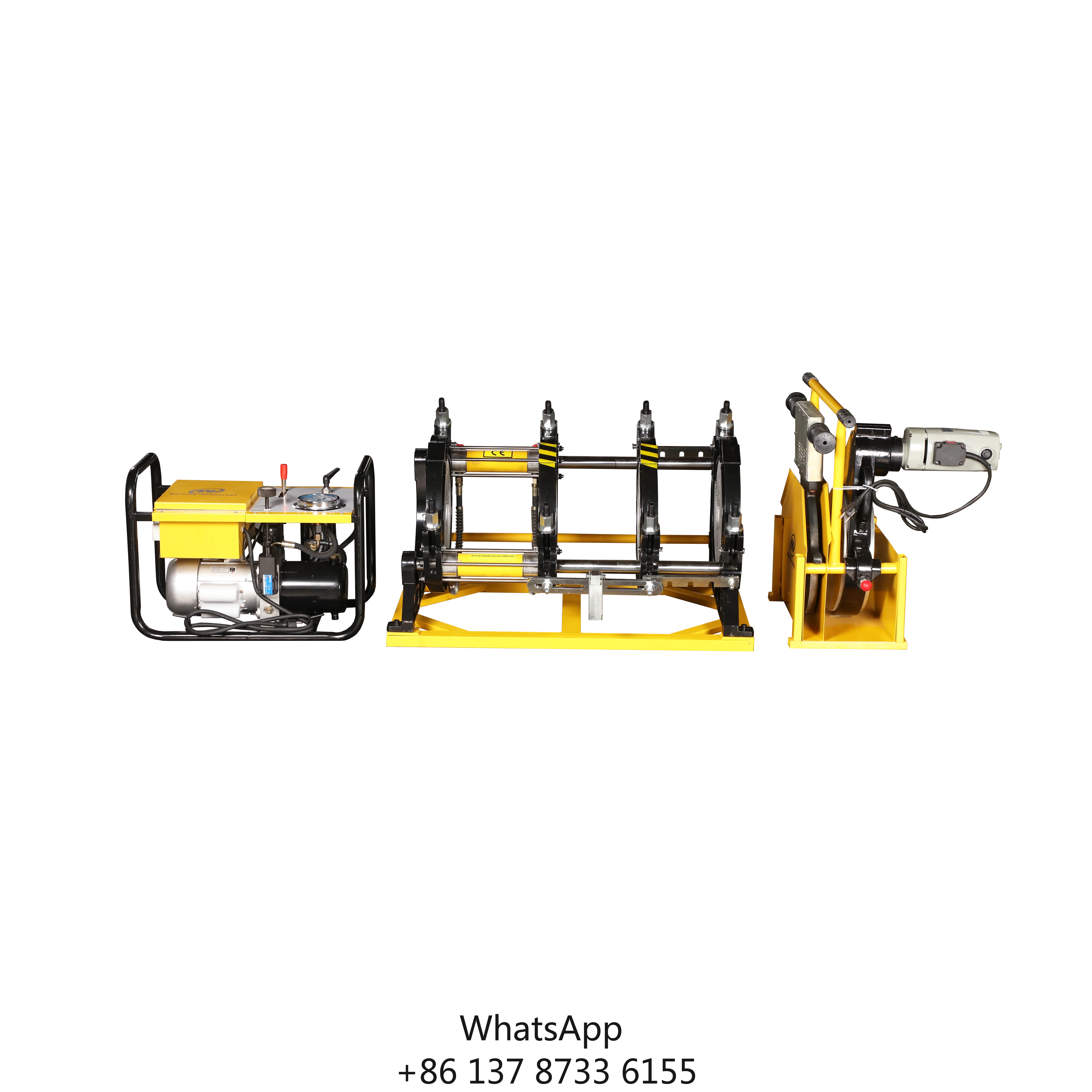 New High Quality Heavy Duty 40-200mm Hot Melt Hydraulic Butt Fusion Welding Machine For PP PVDF HDPE Plastic Pipes 2 Years