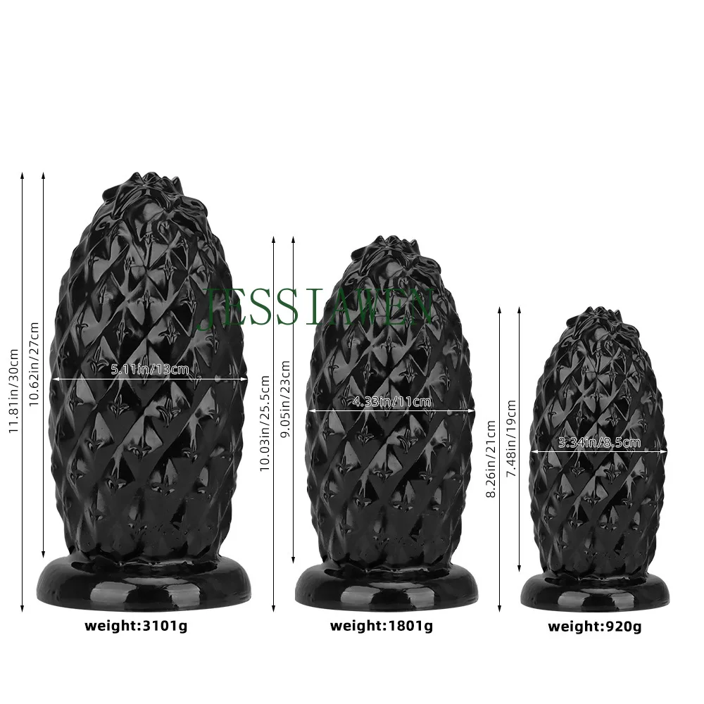 13cm PVC Super Huge Monster Dildo Pineapple Giant Realistic Anal Plug Big Male Fisting Dildo Adult Sex Toy for Man Masturbation