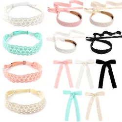 Fashion Cotton Eyelet Ribbon Hair Accessories Elegant Dressy headband  bow clip For Girl