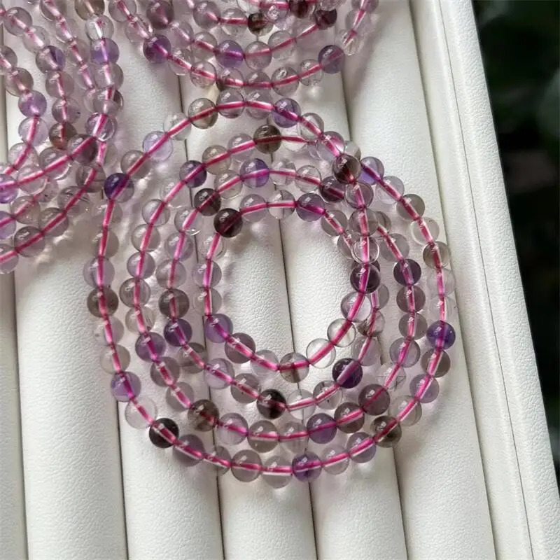 

5MM Natural Super Seven Quartz Bracelet Jewelry For Woman Man Fengshui Healing Wealth Beads Crystal Gift 1pcs