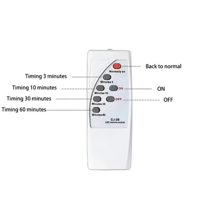 Lâmpada LED dobrável com controle remoto, luz de teto, lâmina do ventilador, lâmpada temporizada, AC 85V-265V, E27, 38W