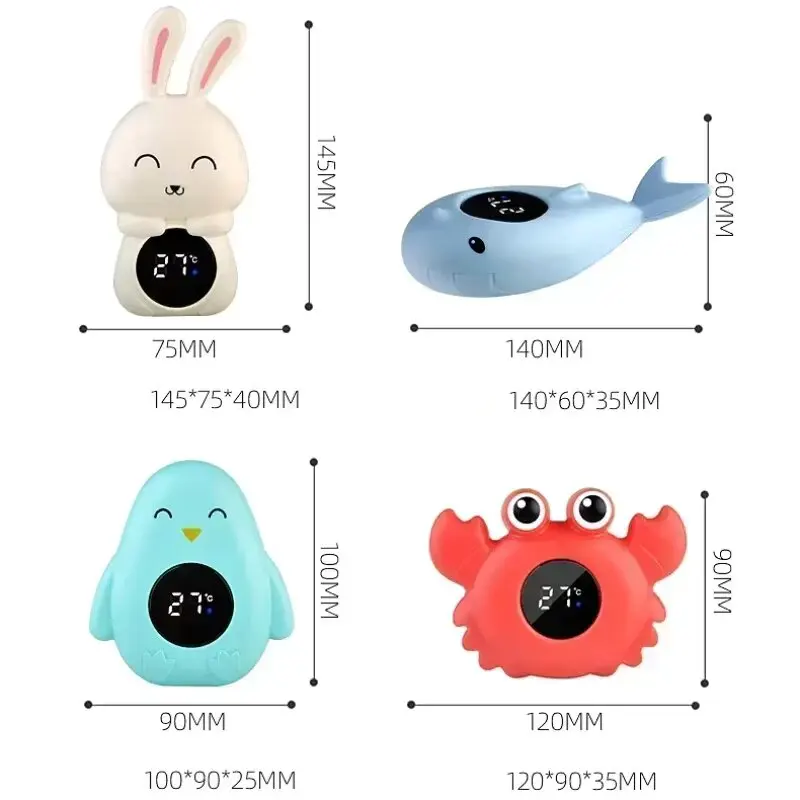 Baby Bath เครื่องวัดอุณหภูมิลอยน้ําดิจิตอล Baby Bath อุณหภูมิจอแสดงผล LED เครื่องทดสอบอุณหภูมิเด็กความปลอดภัยอาบน้ํา