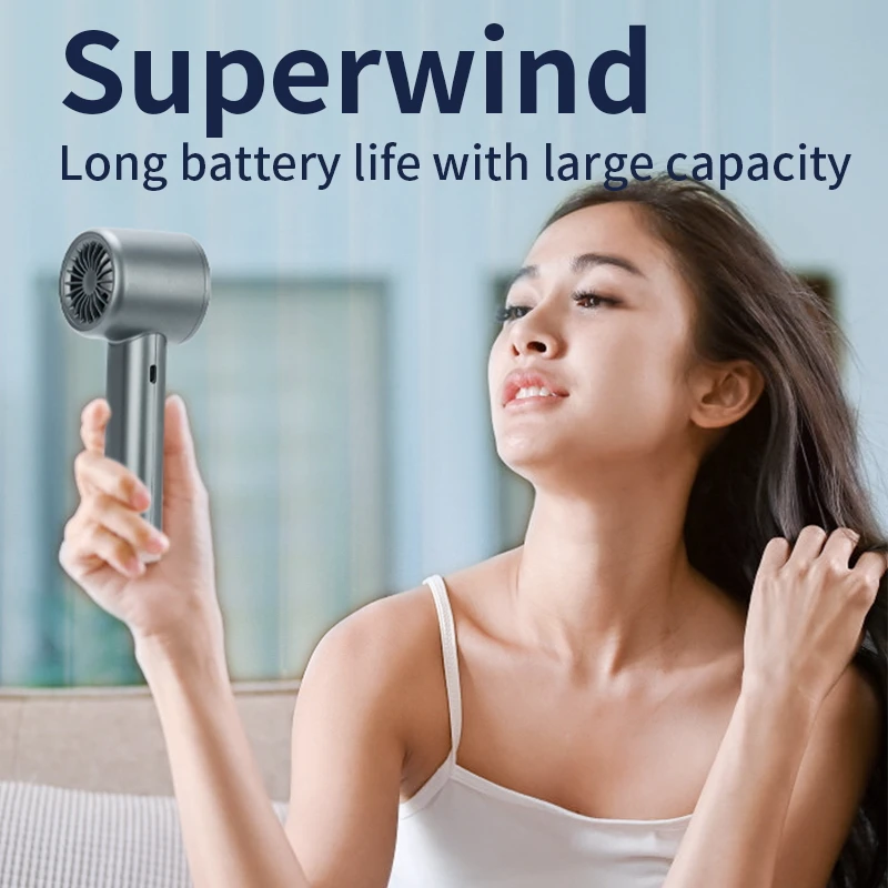 Оптовая продажа Портативный мини-вентилятор для зарядки Многофункциональный охлаждающий вентилятор Ручной 3-скоростной мини-ручной вентилятор