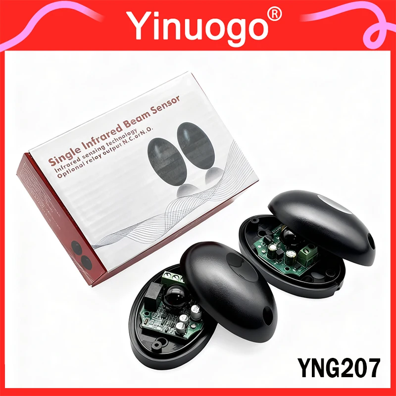 Single Infrared Beam Sensor Garage Door Opener / Gate Photocell Infrared Sensor DC 12-24V Waterproof IP55 Garage Door Photocell