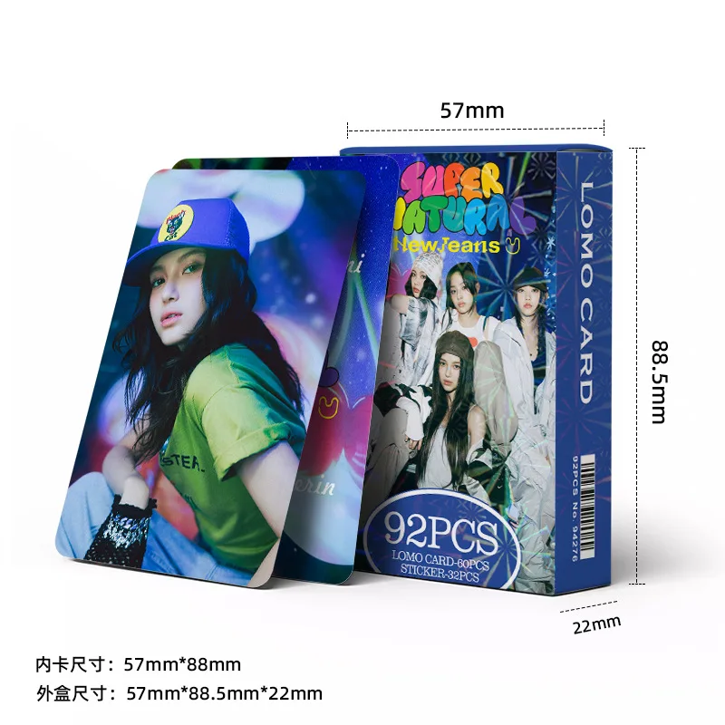 92Pcs/Set Idol Girl Group New Series Lomo Cards Sticker HD Printd Photocards High Quality Postcards Fans Collection Gifts