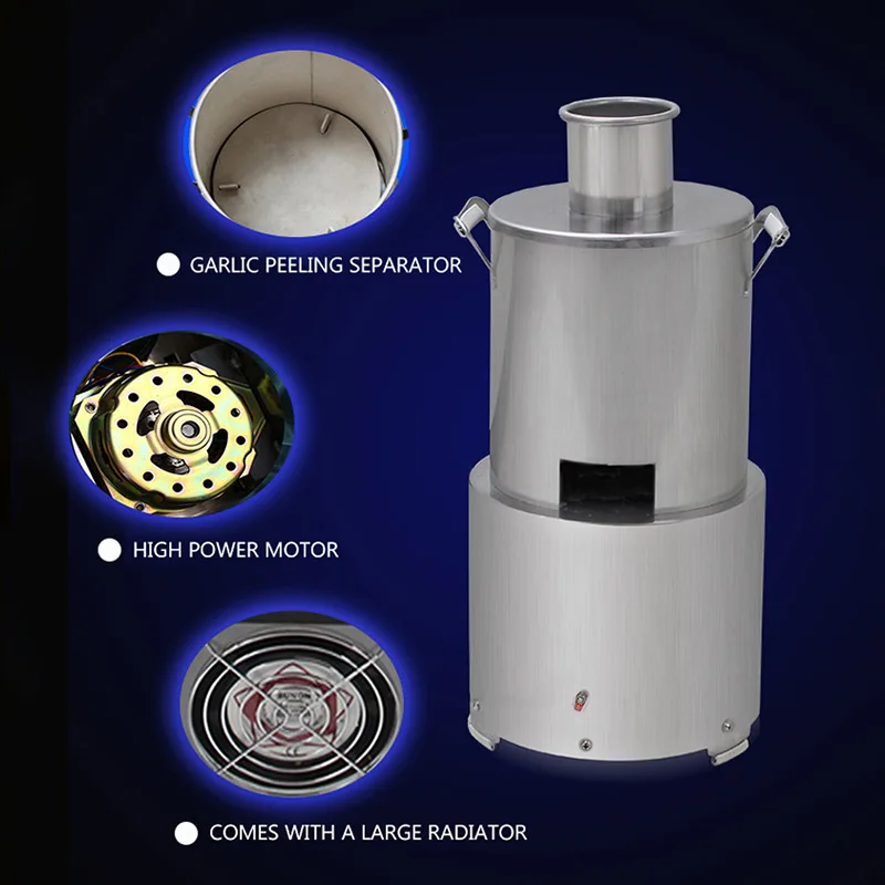ماكينة تقشير الثوم الأوتوماتيكية بالكامل منتج أغذية ماكينة تقشير الثوم الكهربائية مقشرة الثوم التجارية