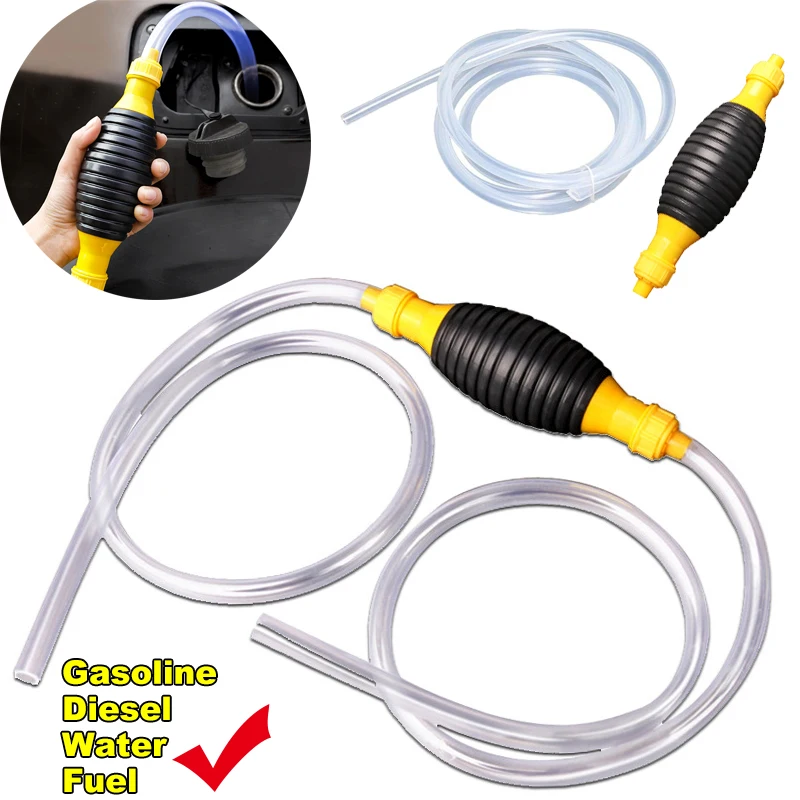 Universal Hand Gas Oil Pump Car Fuel Pump Manual Suction Pipe Water Fuel Syphon Pump Auto Engines Fuel Supply System Accessories