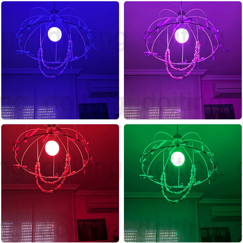 Colour Changing Light B22 Tuya Bluetooth APP Control 220V LED Bulbs  Dimmable RGB White RGBCCT 16 Million Smart Life