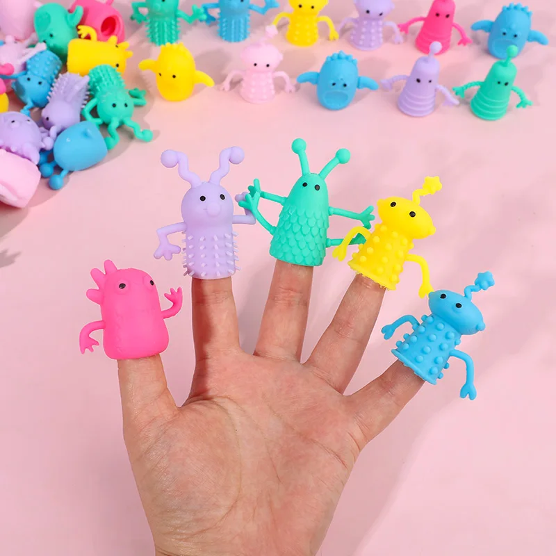 10/20 Stück süße Monsterpuppen Fingerspielzeug Kindergeburtstag Gastgeschenke Pinata Füllstoff Weihnachtsgeschenk Weiches Gummi Dehnbares Zappelspielzeug – Detail 6
