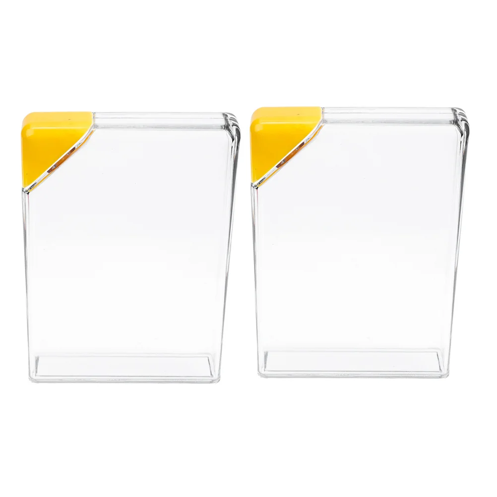 

2Pcs Portable Plastic Flat Water Bottle Slim Design Leak Proof Triangle Cap Travel Flask for Outdoor Camping Purse