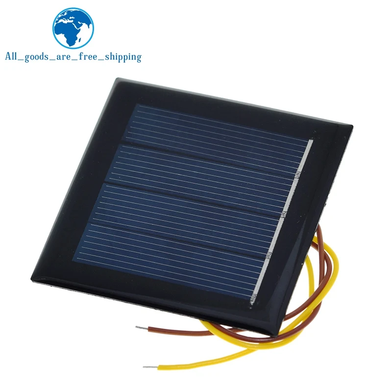 TZT 2V 0.2W 100mA Solar Panel DIY Charge Module Mini Polysilicon Solar Cell System for Solar Lawn Lamp With 15CM Cable