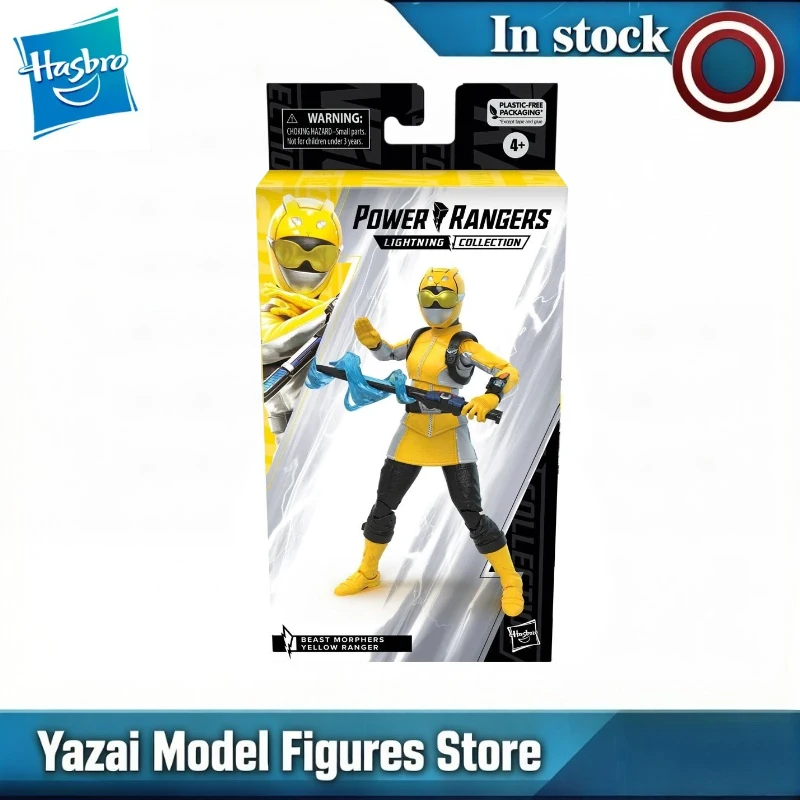 Figuras de acción originales de Hasbro Power Rangers Lightning Collection Beast Morphers Yellow Ranger, juguetes, regalo de cumpleaños