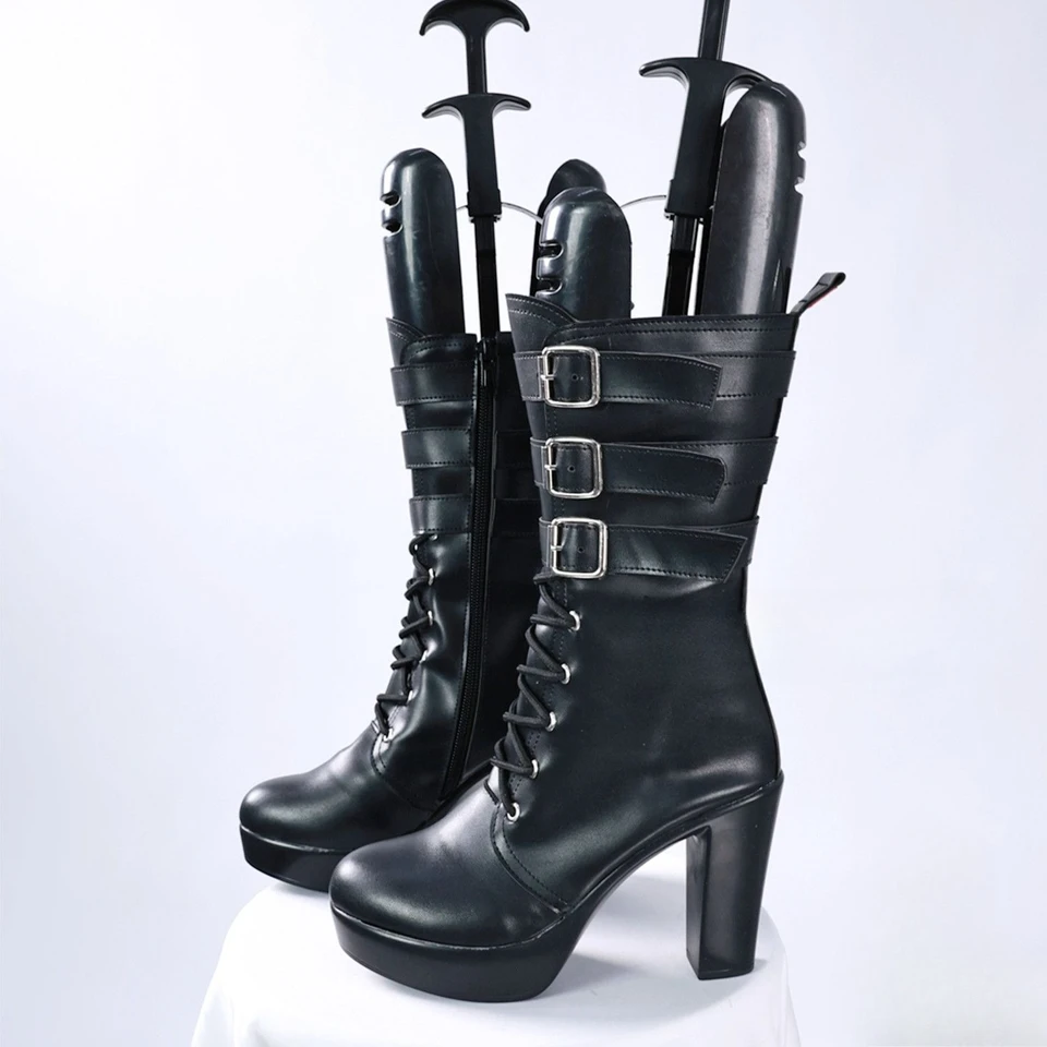 Ukinami Yuzuha ZZZ Cosplay Shoes Black Brown Shoes Yuzuha Zenless
