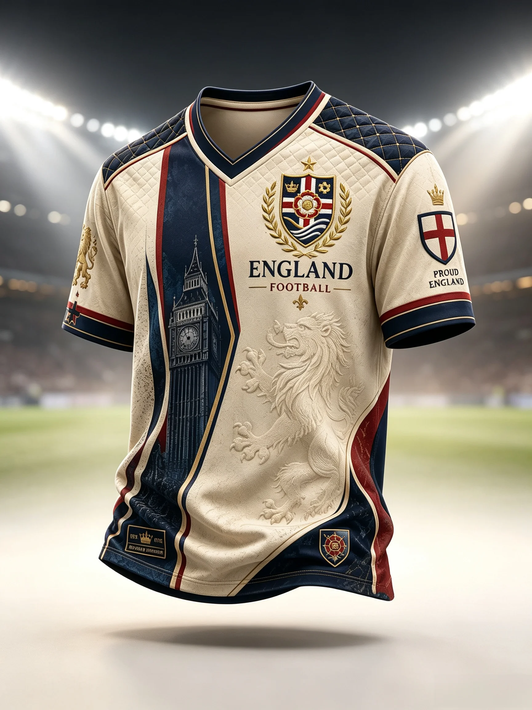 2026 England Retro Concept Fan Jersey Men Women Summer Outdoors T-shirt Breathable Quick Drying Streetwear Clothing Unisex