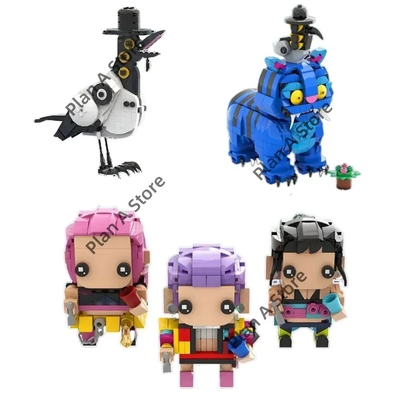 

Новый Kpop Demon Hunters Building Block Модель игрушки Witch Hunter Group Series Коллекция строительных блоков Модель игрушки