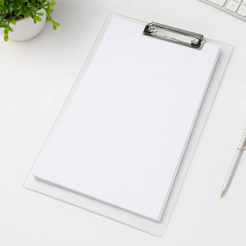 Simple Acrylic Clipboard A4/A5/B5/A6 Clear Writing Pad Vertical/Horizontal Clip Menu Clip Board Students