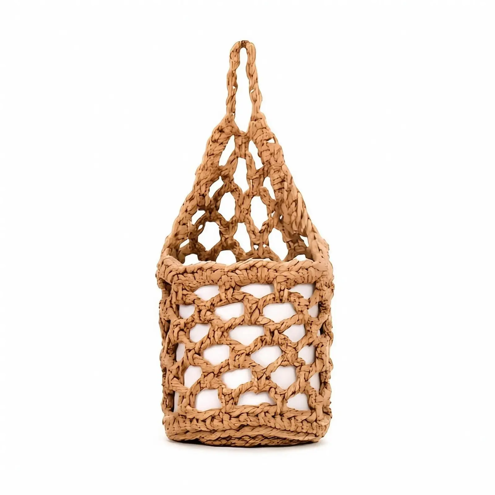 Cotton Rope Hanging Storage Basket Net Braided Wall Organizer for Small Items Plants Produce Kitchen Balcony Home Art