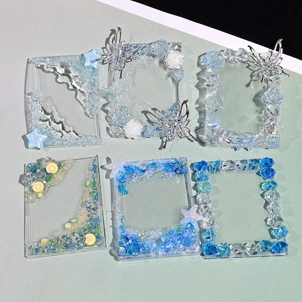 INS Creative Shell Butterfly Flowers Photocards Protector Cover Transparent Card Photo Sleeves Photo Card Holder Exquisite Gifts