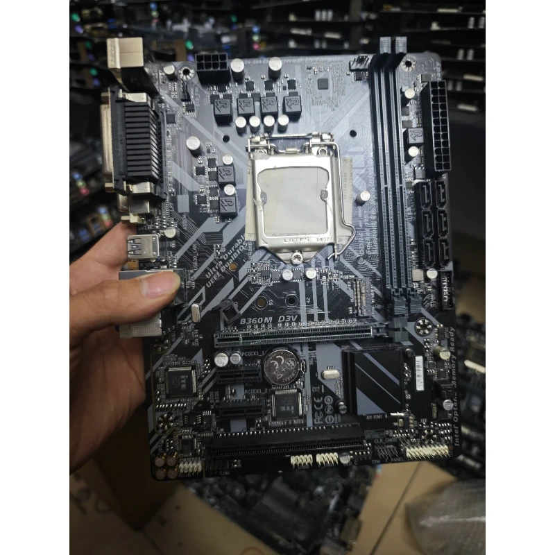 used-matx-motherboard-for-gigabyte-b360m-d3v-lga1151-b360-ddr4-pcie30-m2-support-8-9-gen-intel-tested-nice-condition