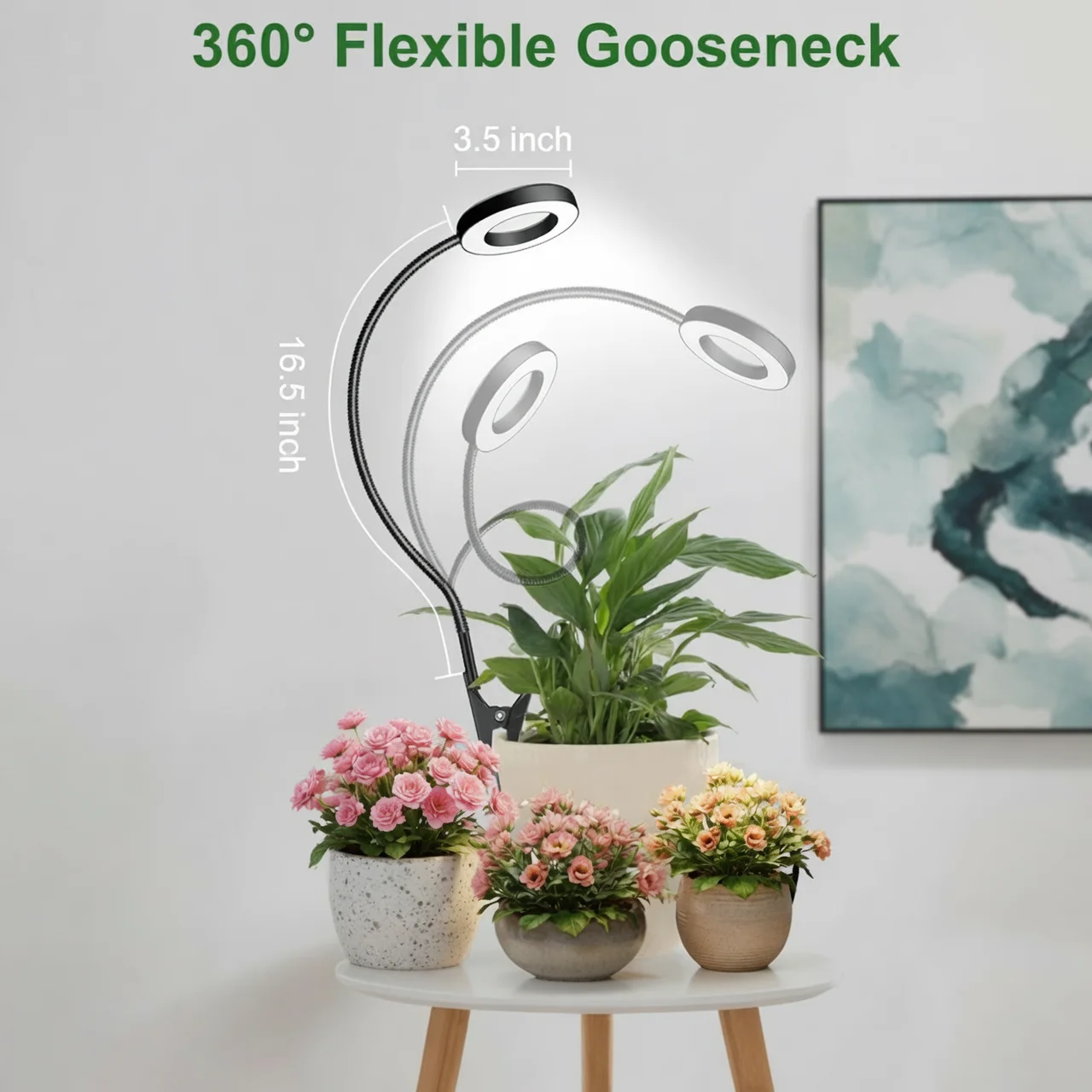 LED Plant Growth Lamp USB Indoor Greenhouse Flower Seedling Plant Lighting Dimmable Led Grow Light Timing Control 3/9/12Hours