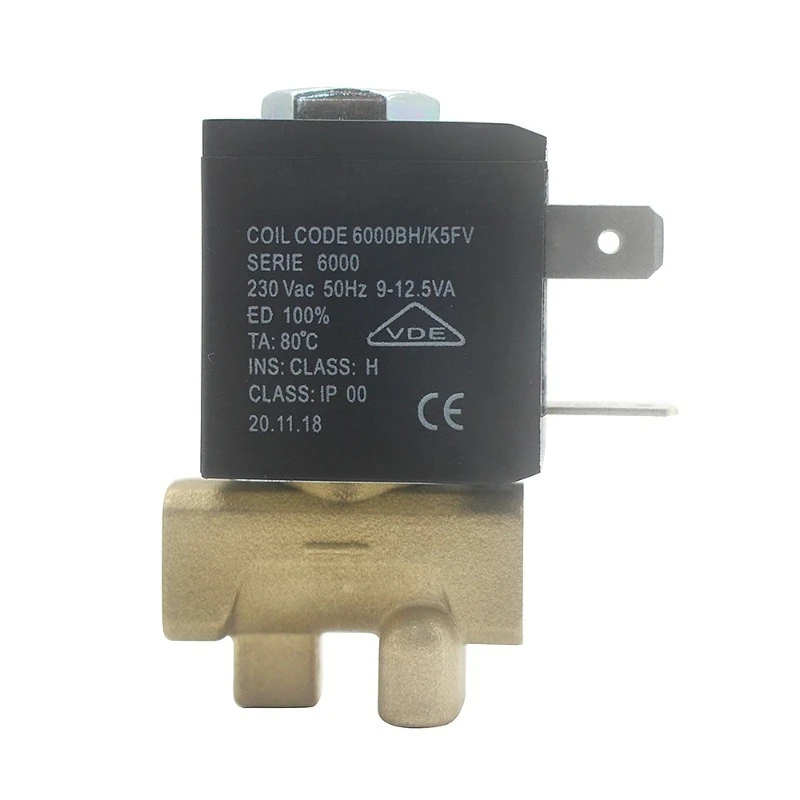 

AC 230V 2/2 way Serie 6000 Solenoid Water Valve N.C Direct Action with 22mm coil for air steam water,ect