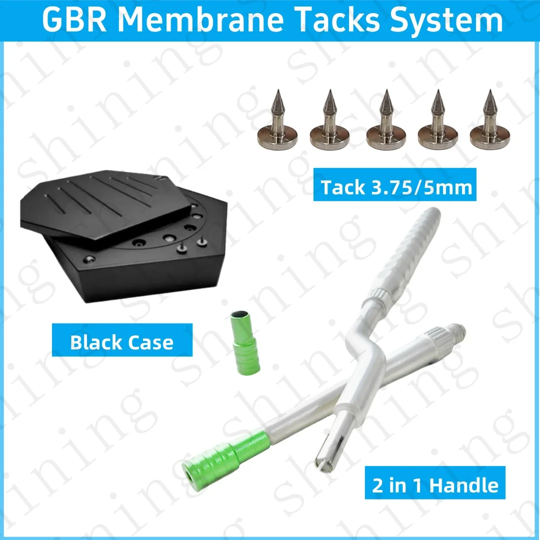 

Dental Bone Tack GBR Titanium Driver Pins Case Membrane Alloy Fixation Stabilization Flat Headed Nail 3.75/5mm