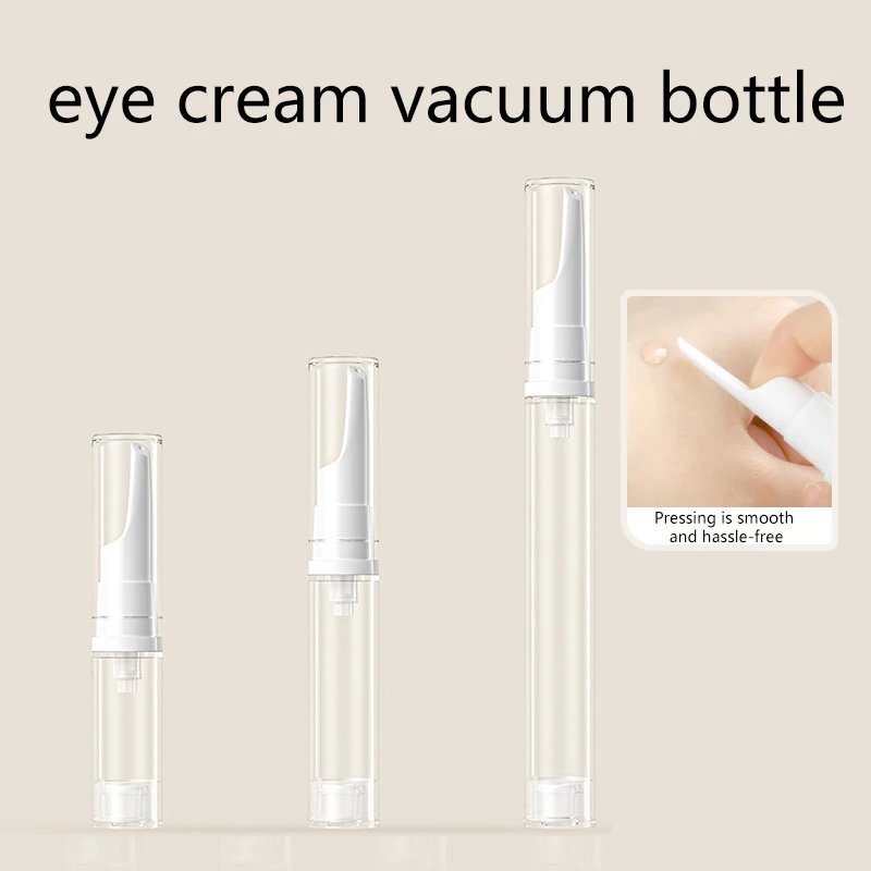 5/10/15ml Clear Airless Vacuum Pump Bottle Cosmetic Eye Cream Travel Size Dispenser Refillable Containers Shampoo Toiletries