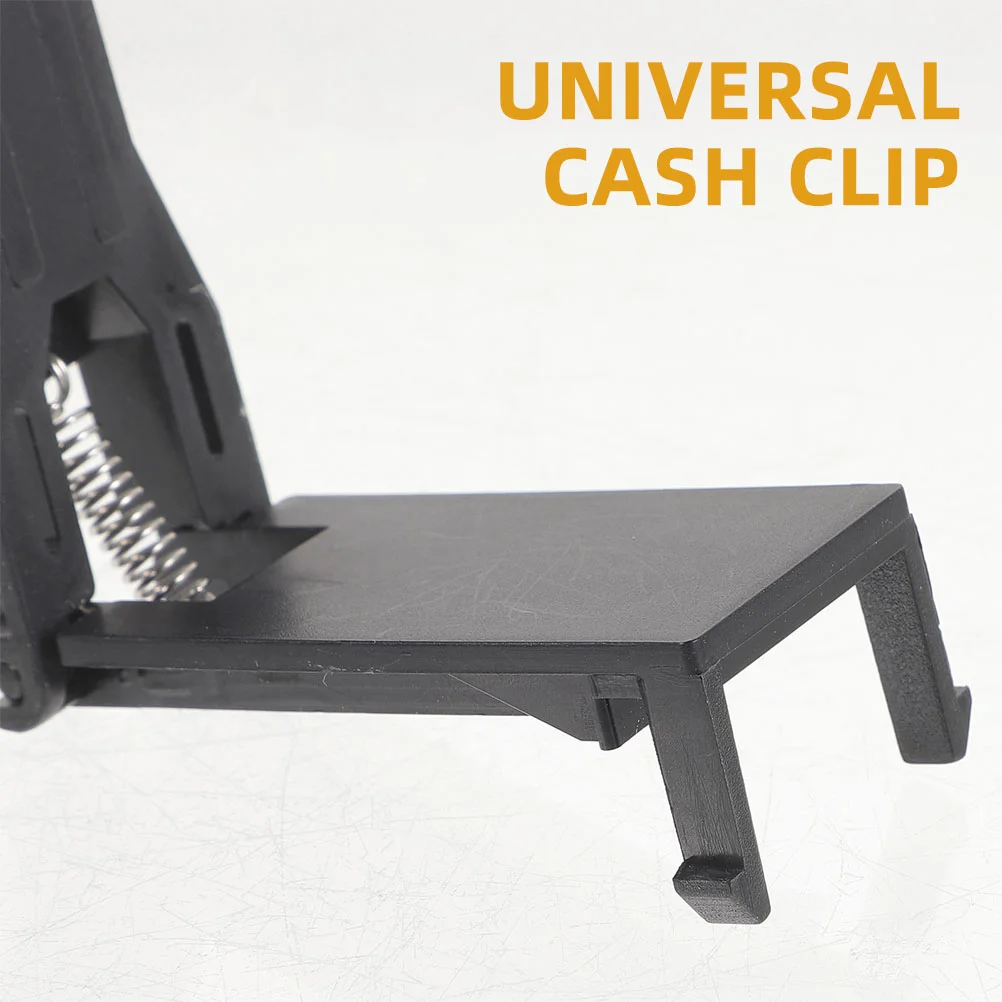 5 Pcs Cashier Box Clips Universal Design Compatible Drawers Spring Black ganizer Bills Bulk Money Envelopes Clip Cash Holder